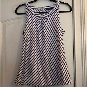 The Limited royal blue/white stripe top S